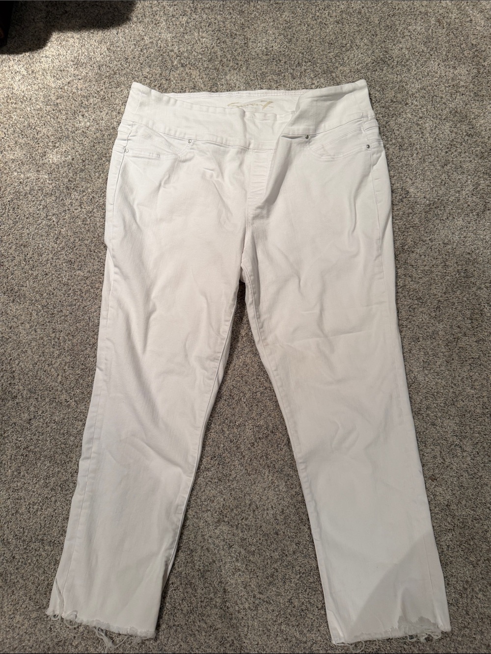 Seven7 White Straight-Leg
